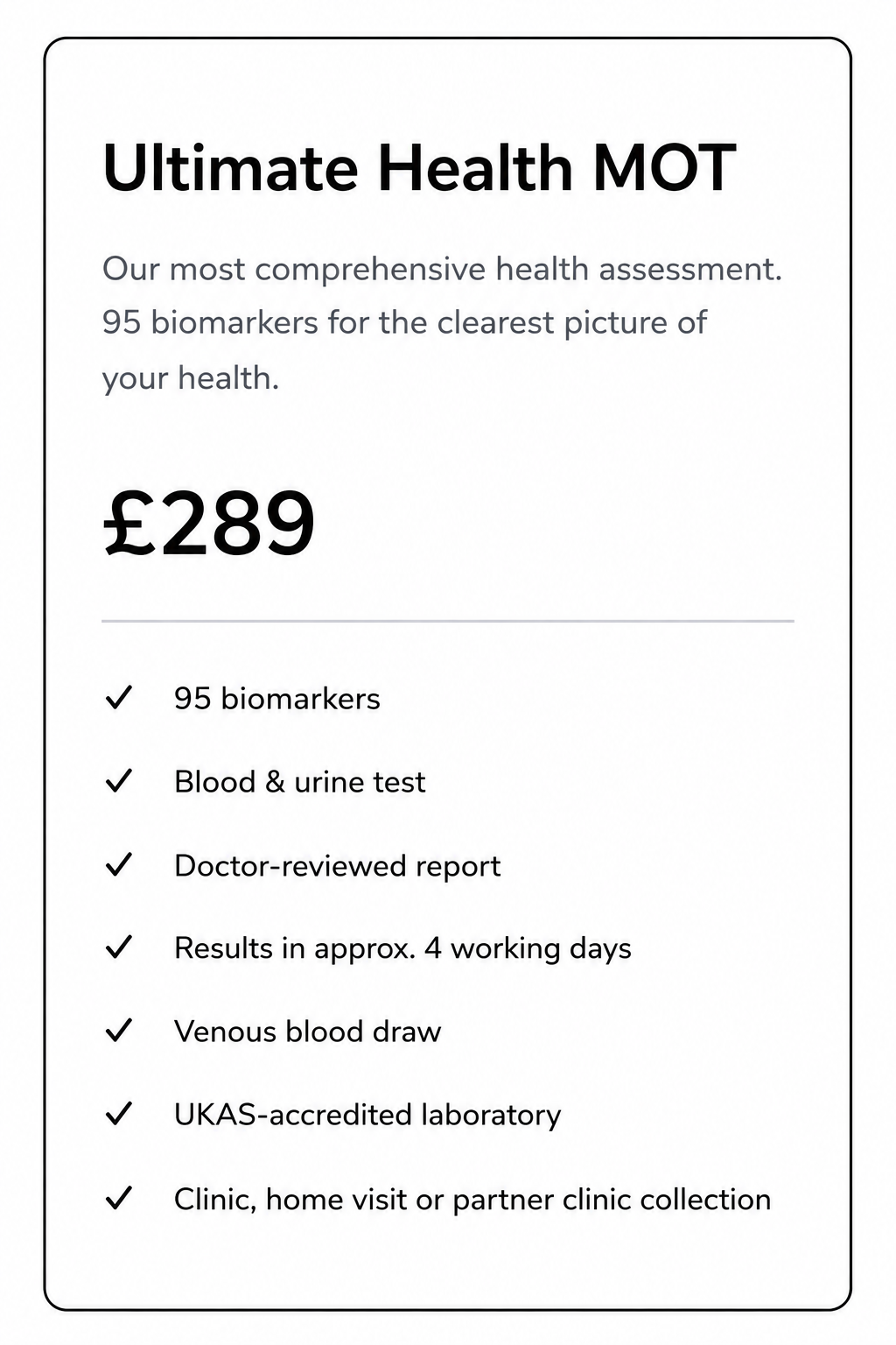 Ultimate Health MOT Panel