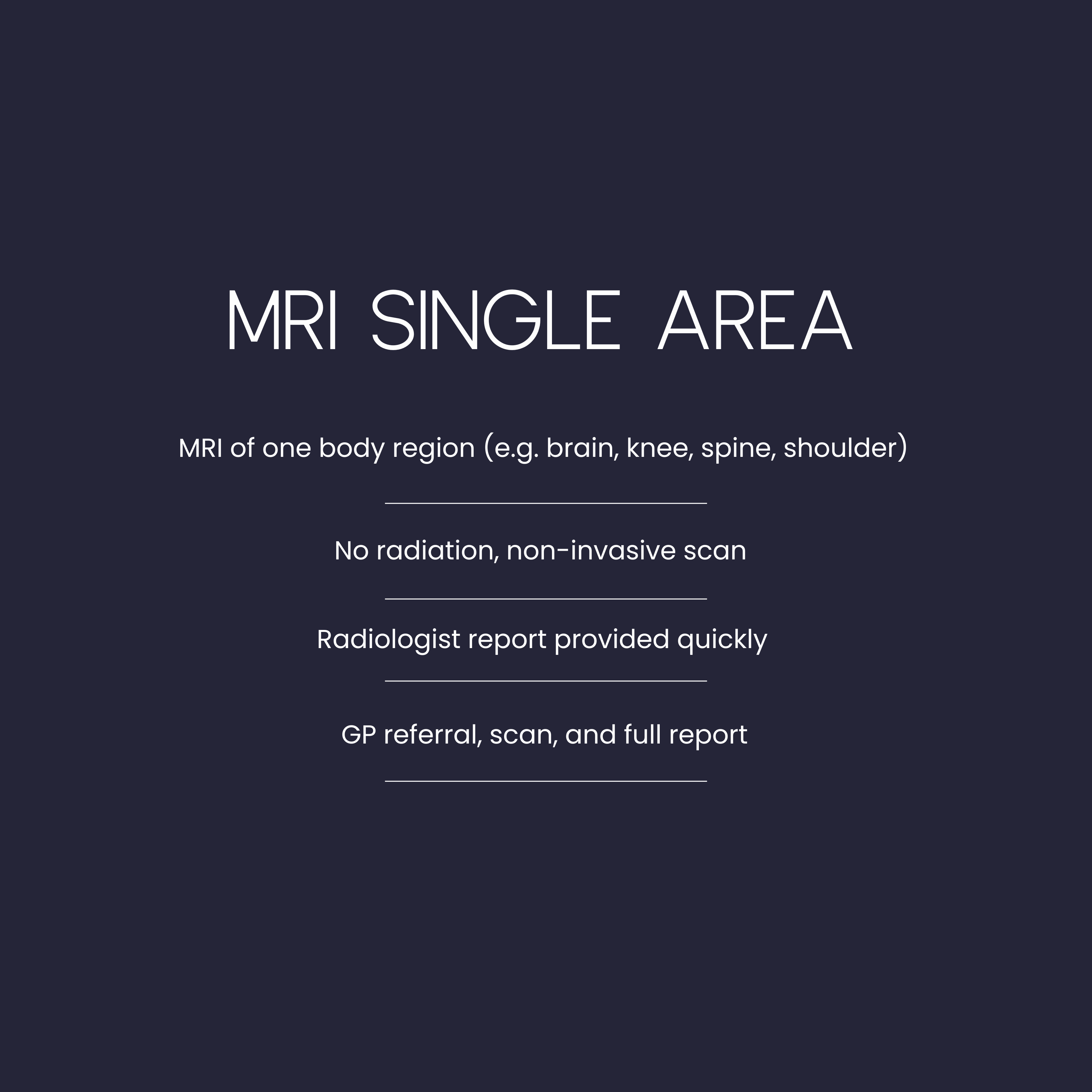 MRI Single Area